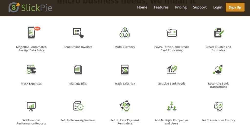 Slickpie Accounting App